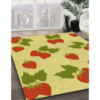 Patterned Bold Yellow Rug, pat3478yw