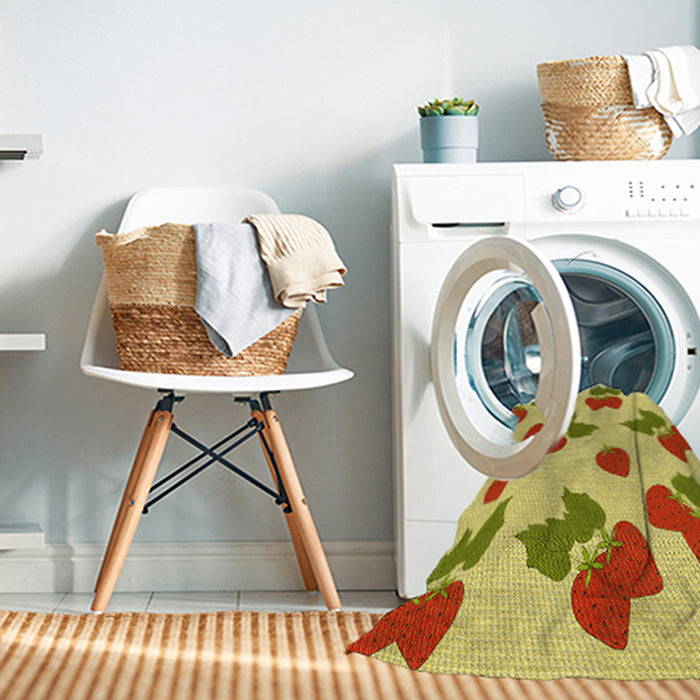 Machine Washable Transitional Bold Yellow Rug in a Washing Machine, wshpat3478yw