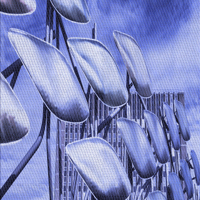 Patterned Sky Blue Rug, pat3479blu