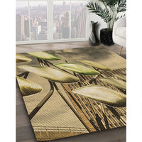 Patterned Red Brown Rug, pat3479brn