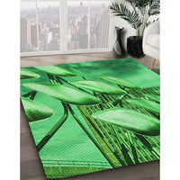 Patterned Green Rug, pat3479grn