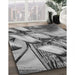 Patterned Cloud Gray Rug in Family Room, pat3479gry