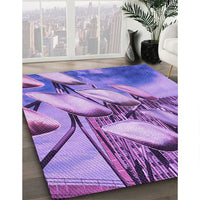 Patterned Amethyst Purple Rug, pat3479pur