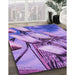 Patterned Amethyst Purple Rug in Family Room, pat3479pur