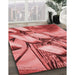 Machine Washable Transitional Red Rug in a Family Room, wshpat3479rd