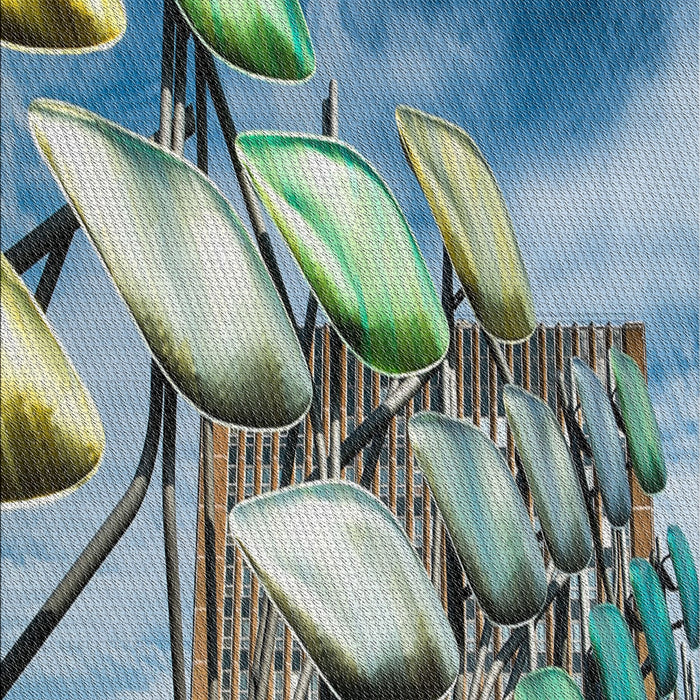 Machine Washable Transitional Cyan Opaque Blue Rug, wshpat3479