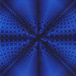 Square Patterned Blue Novelty Rug, pat347