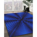 Patterned Blue Novelty Rug in Family Room, pat347