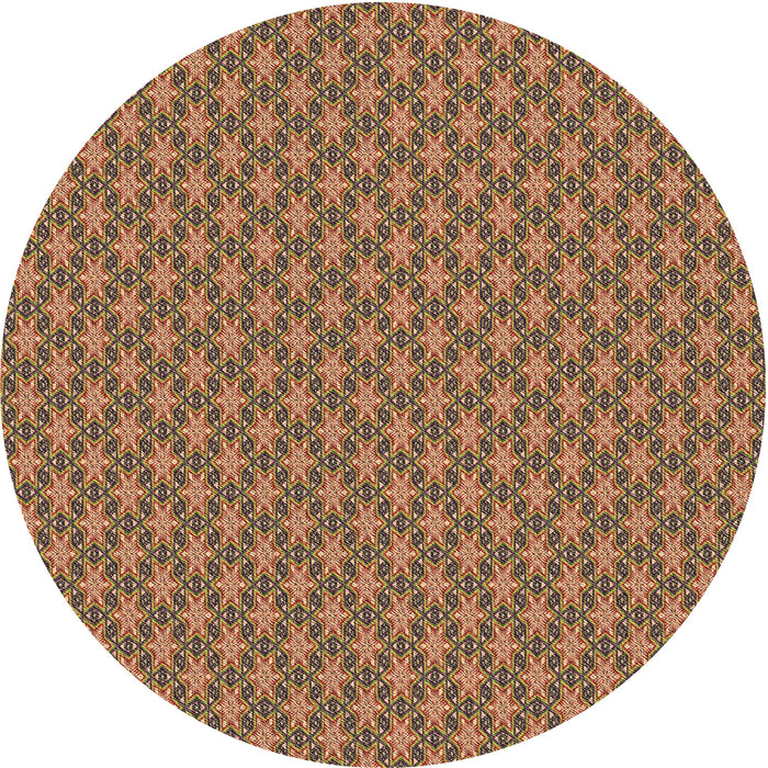 Square Patterned Brown Red Rug, pat348brn