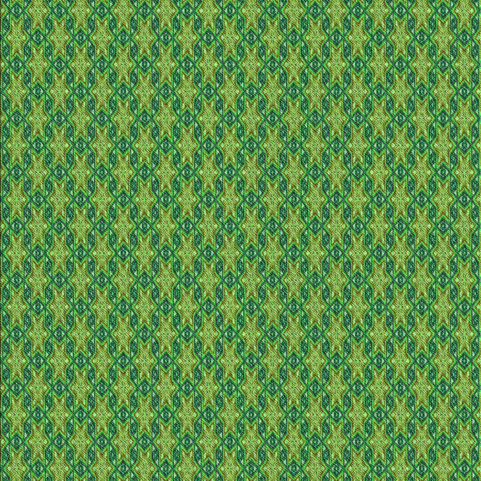 Machine Washable Transitional Green Rug, wshpat348grn