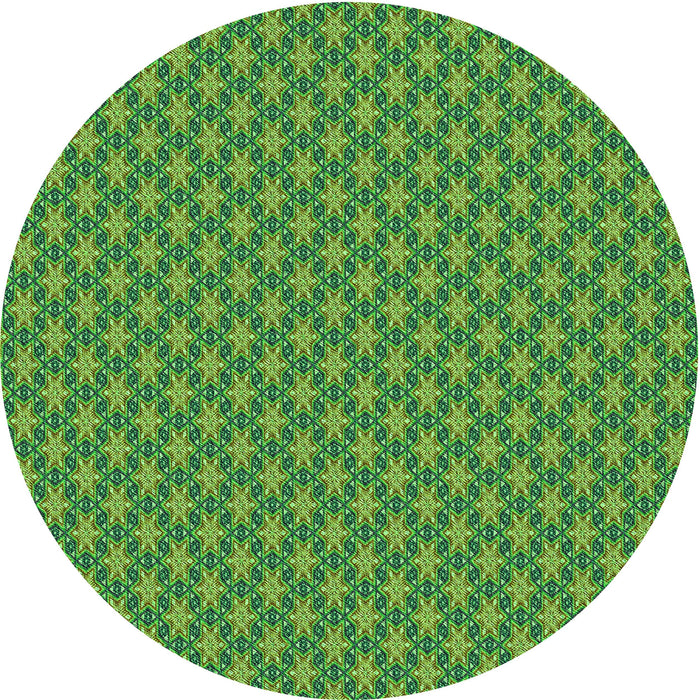 Square Machine Washable Transitional Green Rug in a Living Room, wshpat348grn
