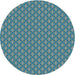 Square Patterned Azure Blue Rug, pat348lblu