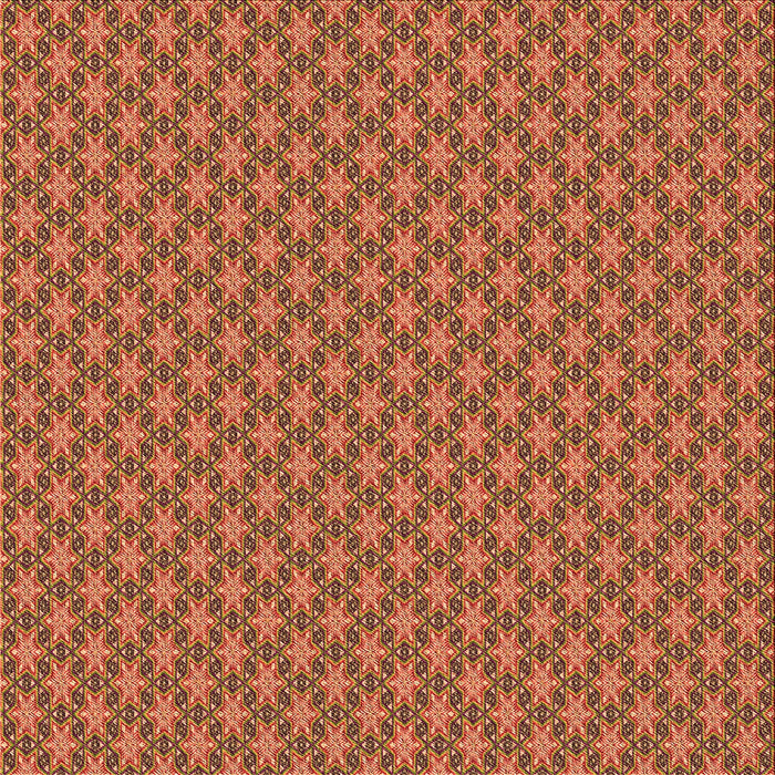 Round Patterned Orange Gold Rug, pat348org