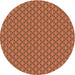 Square Patterned Orange Gold Rug, pat348org