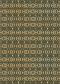 Machine Washable Transitional Army Green Rug, wshpat3480brn