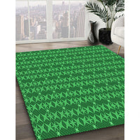 Patterned Green Rug, pat3480grn