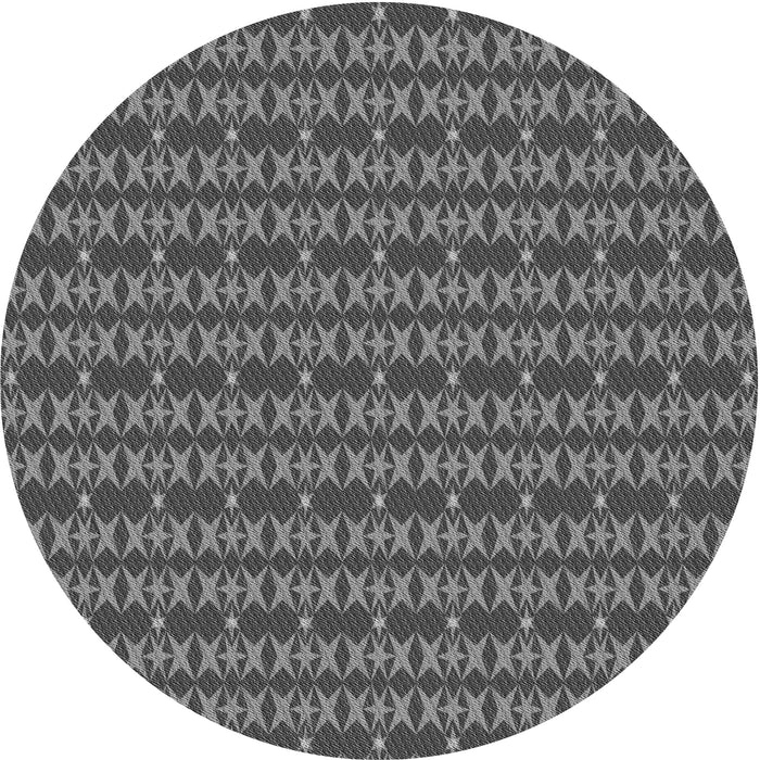 Square Patterned Gunmetal Gray Rug, pat3480gry