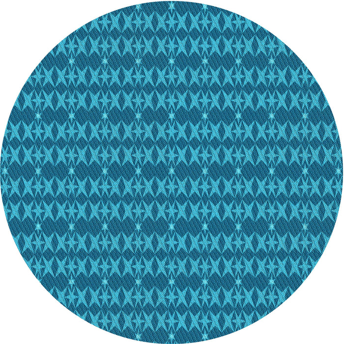 Square Patterned Blue Rug, pat3480lblu