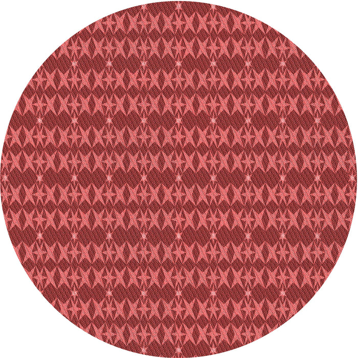 Square Patterned Red Rug, pat3480rd
