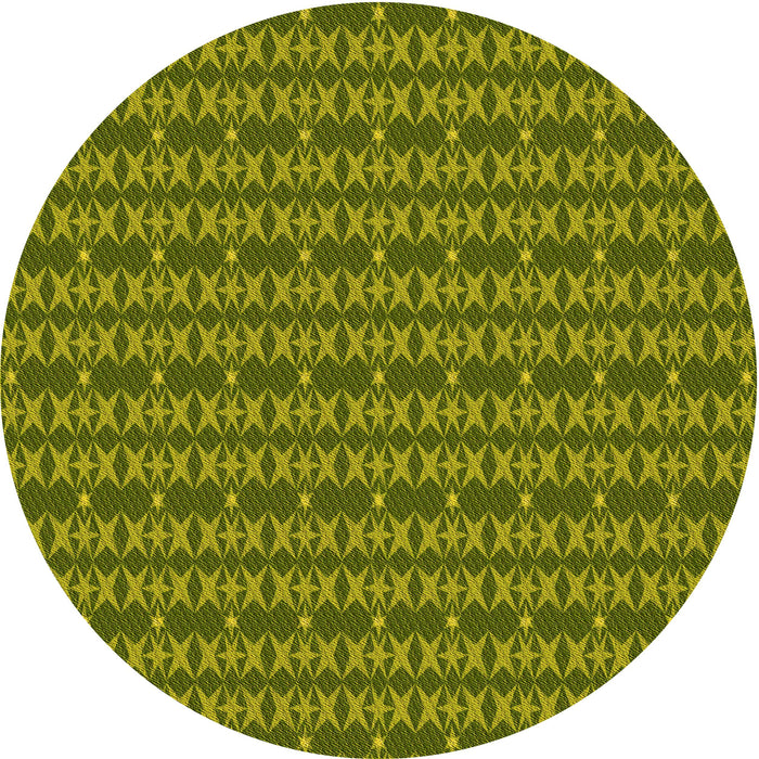 Square Machine Washable Transitional Green Rug in a Living Room, wshpat3480yw
