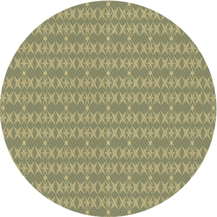 Square Machine Washable Transitional Avocado Green Rug in a Living Room, wshpat3481brn