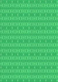 Machine Washable Transitional Neon Green Rug, wshpat3481grn