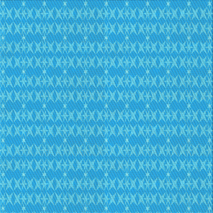 Round Patterned Bright Cyan Blue Rug, pat3481lblu