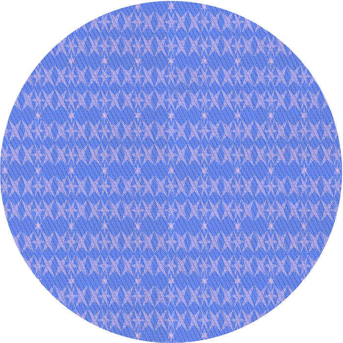 Square Patterned Sky Blue Rug, pat3481pur