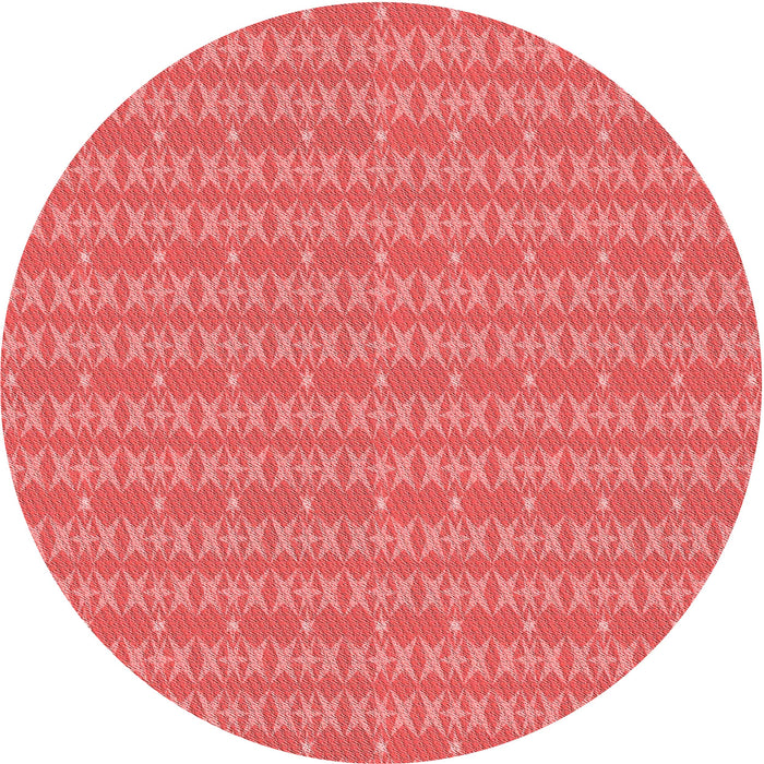 Square Patterned Red Rug, pat3481rd