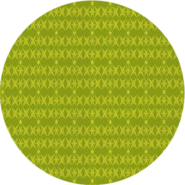 Square Machine Washable Transitional Neon Yellow Green Rug in a Living Room, wshpat3481yw