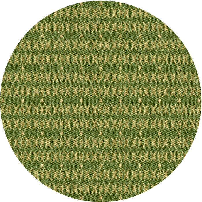 Square Patterned Pistachio Green Rug, pat3482brn