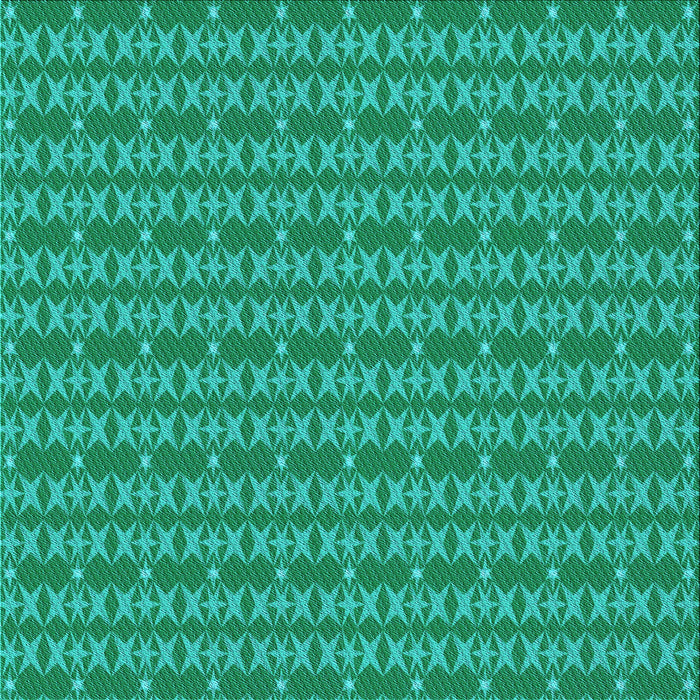 Round Patterned Dark Turquoise Green Rug, pat3482lblu