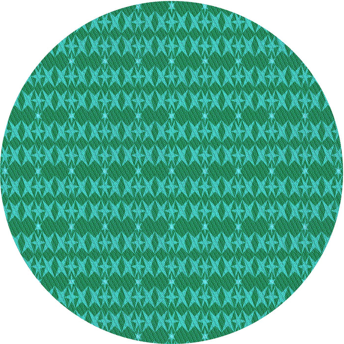 Square Machine Washable Transitional Dark Turquoise Green Rug in a Living Room, wshpat3482lblu