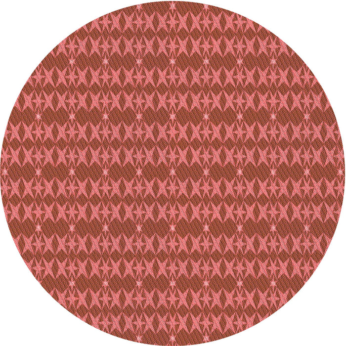 Square Patterned Red Rug, pat3482rd