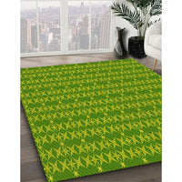 Patterned Pistachio Green Rug, pat3482yw