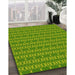 Patterned Pistachio Green Rug in Family Room, pat3482yw