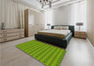 Patterned Pistachio Green Rug in a Bedroom, pat3482yw