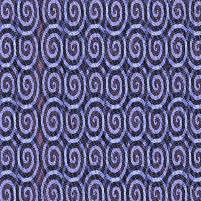 Round Patterned Blue Rug, pat3483blu