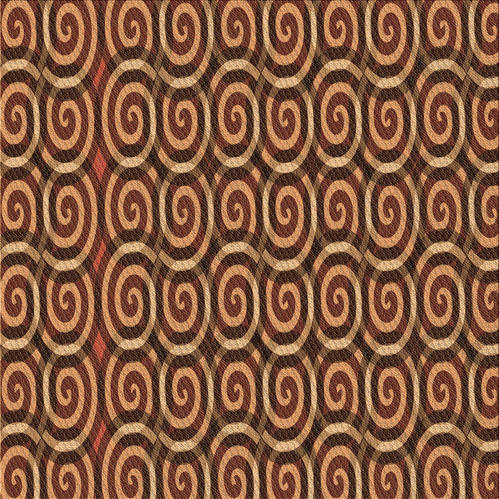 Round Patterned Orange Rug, pat3483brn