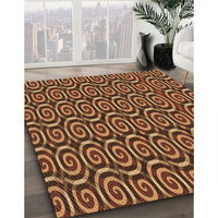 Patterned Orange Rug, pat3483brn