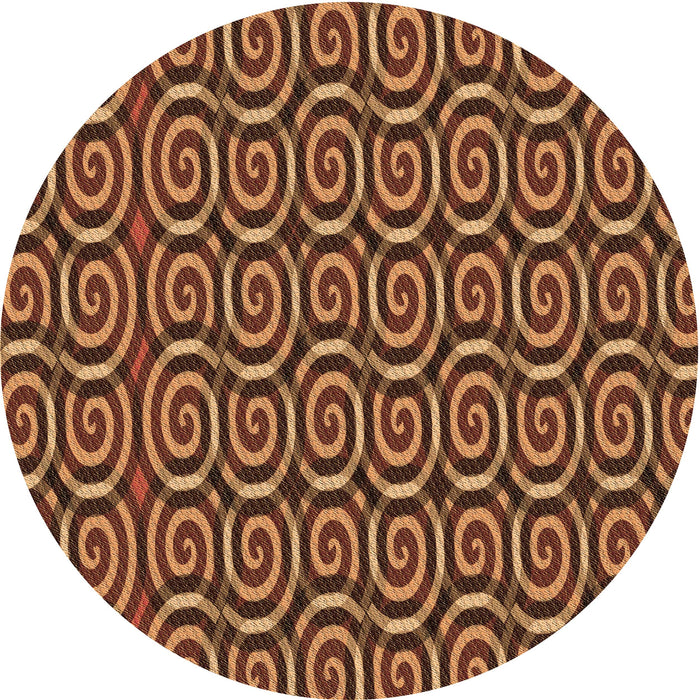Square Patterned Orange Rug, pat3483brn