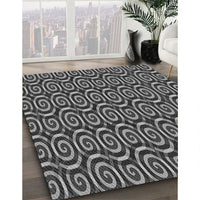 Patterned Gunmetal Gray Rug, pat3483gry