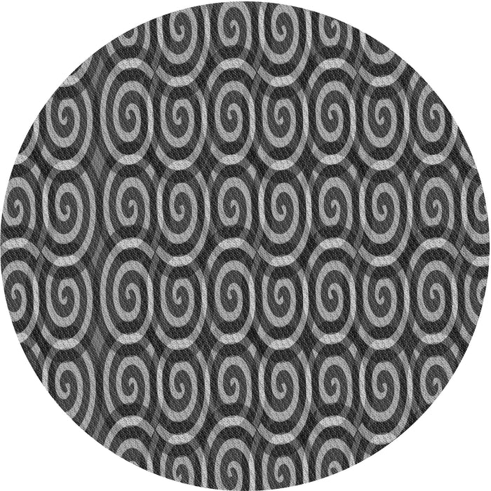 Square Machine Washable Transitional Gunmetal Gray Rug in a Living Room, wshpat3483gry