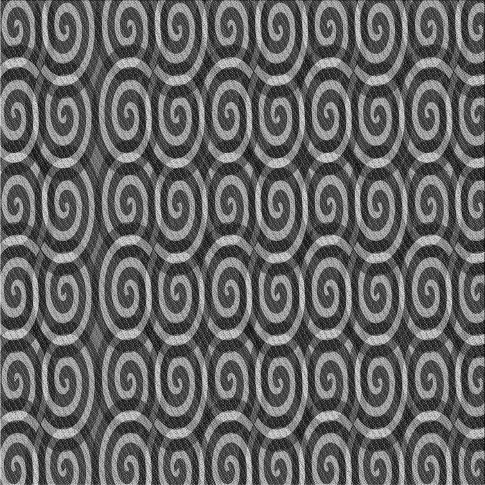 Round Patterned Gunmetal Gray Rug, pat3483gry