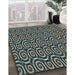 Machine Washable Transitional Chocolate Brown Rug in a Family Room, wshpat3483lblu