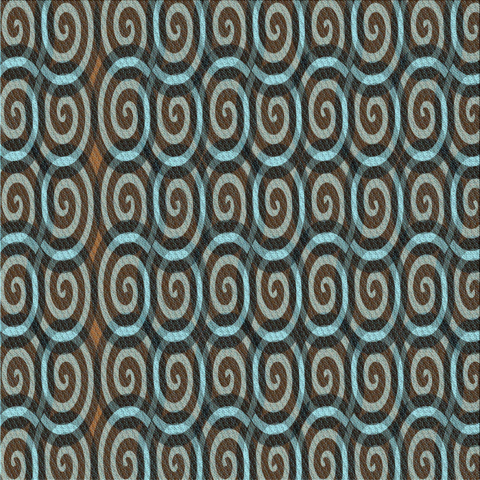 Round Patterned Milk Chocolate Brown Rug, pat3483lblu