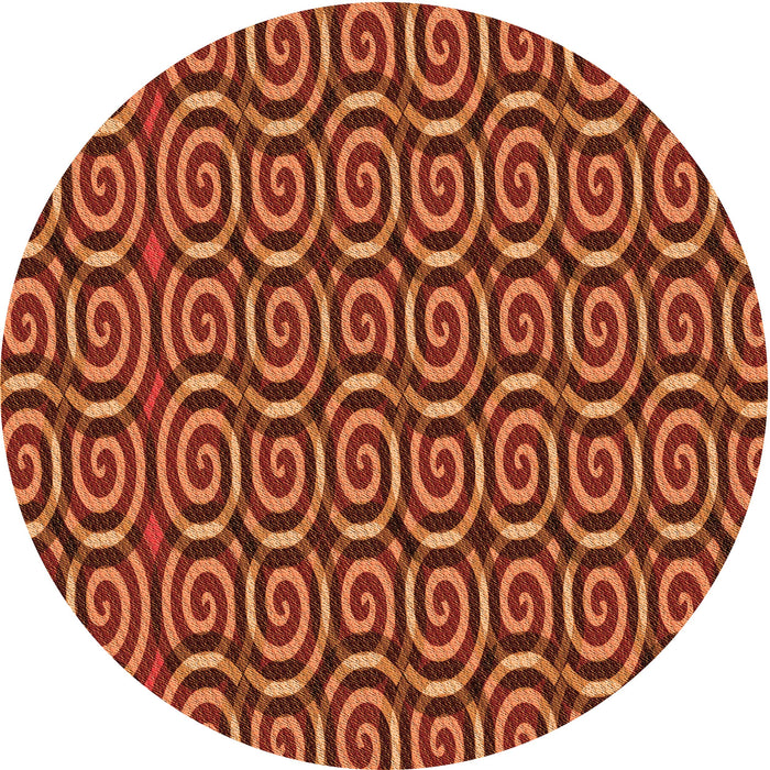 Square Patterned Tomato Red Rug, pat3483org