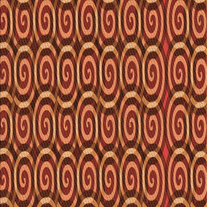 Patterned Tomato Red Rug, pat3483org