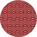 Square Patterned Red Rug, pat3483rd