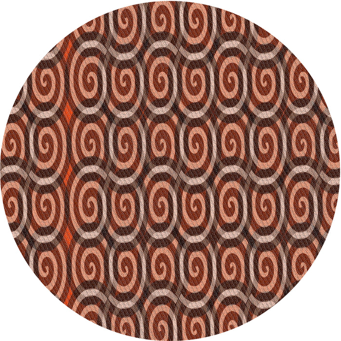 Square Machine Washable Transitional Sunrise Orange Rug, wshpat3483